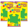 Trend Enterprises Puzzle Pieces Classic Accents® Variety Pack, 36 Per Pack, PK3 T10906